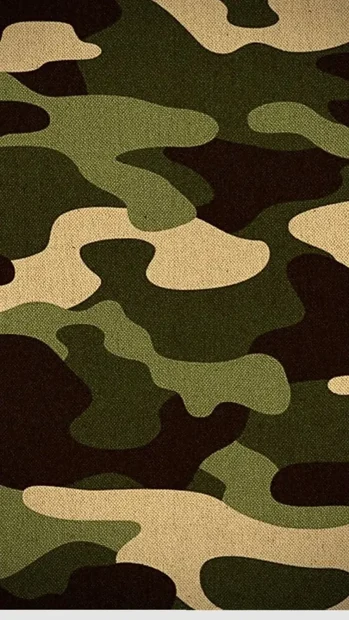 A woodland camouflage pattern in green and brown